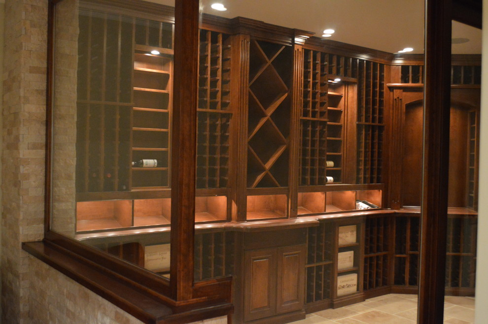 Photo of a traditional wine cellar in Boston.