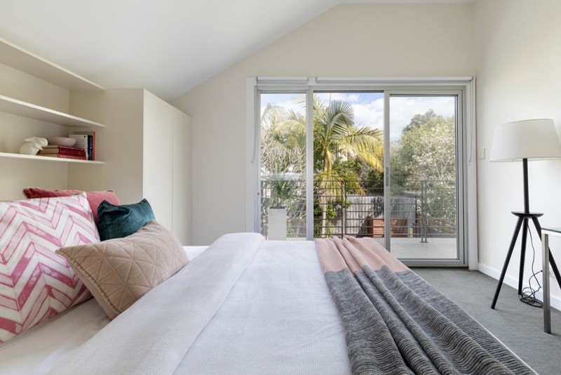 Photo of a contemporary bedroom in Sydney.