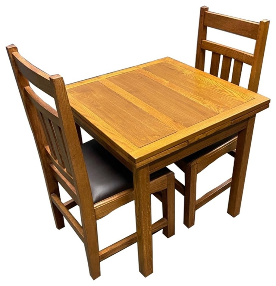 Crafters and Weavers Arts and Crafts Solid Wood Kitchen Table Set in