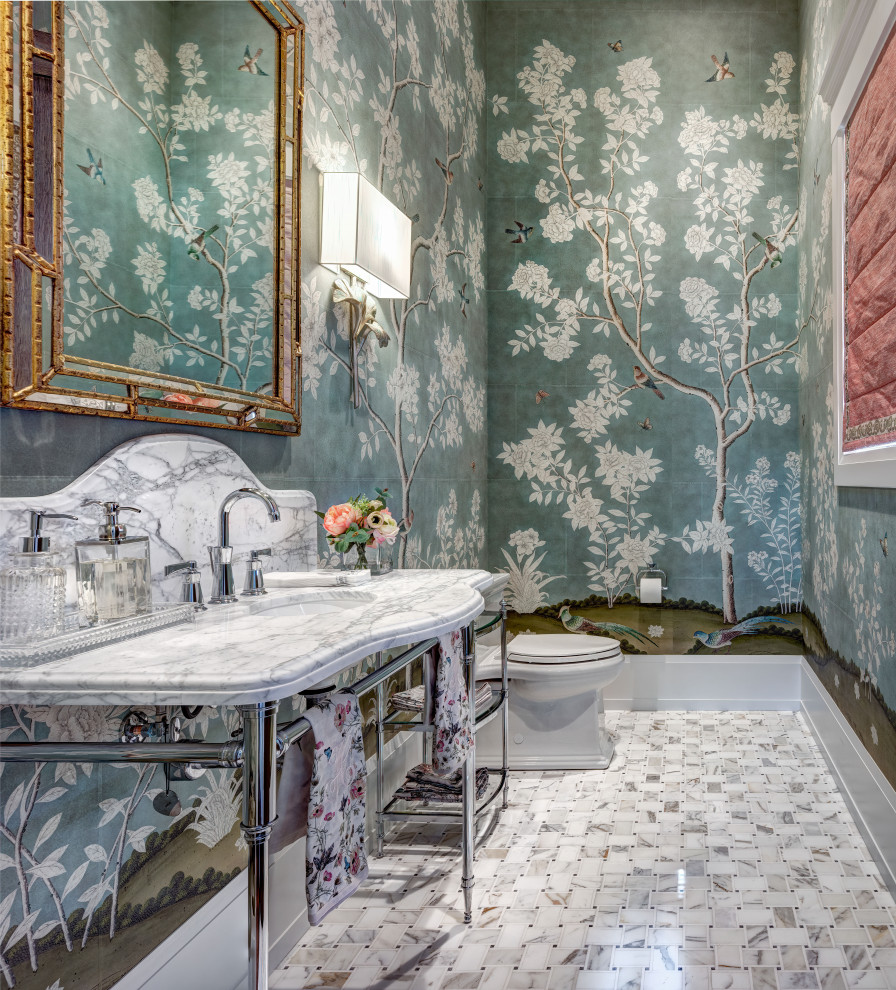 Photo of a transitional powder room in Salt Lake City.