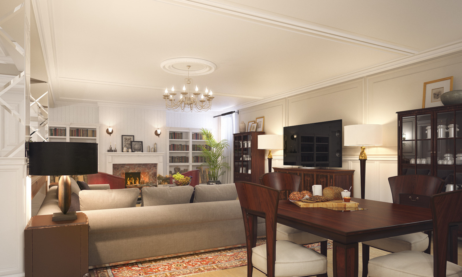 Гостиная на цоколе