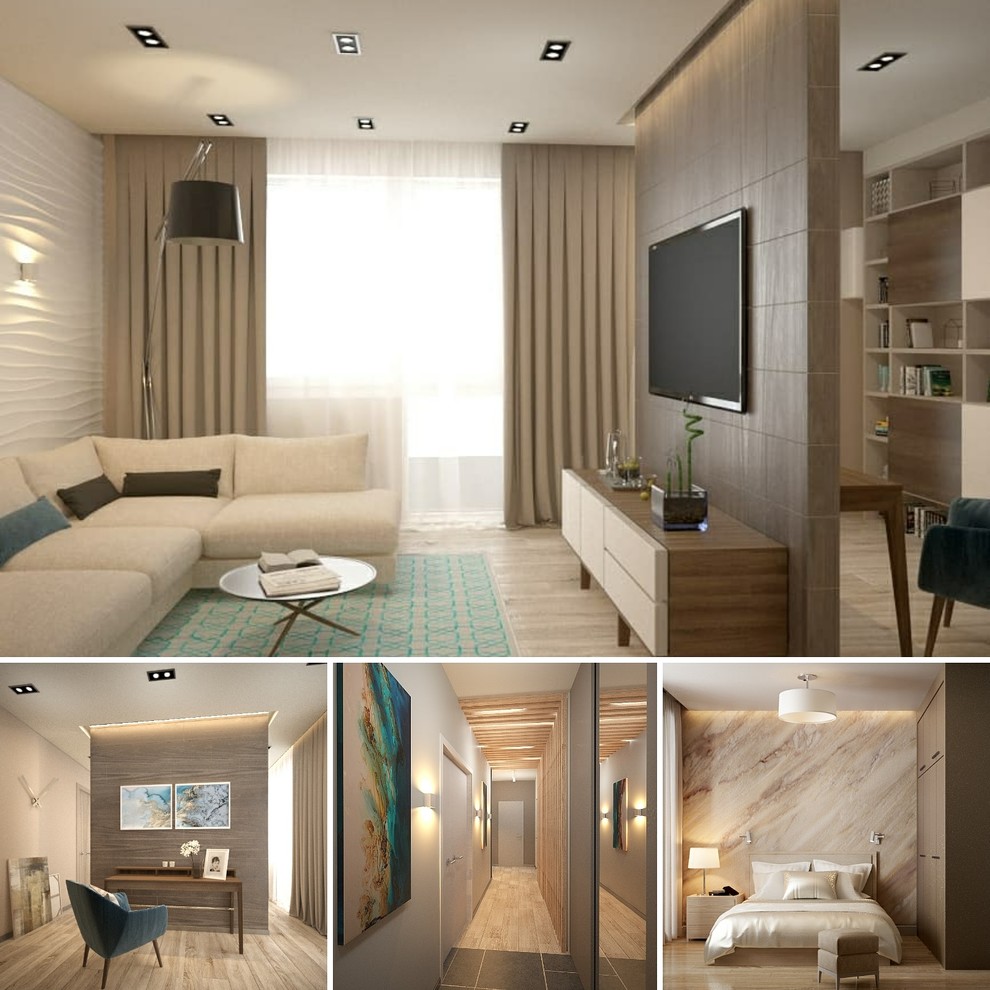 Дизайн-проект квартиры для семьи из 4-х человек