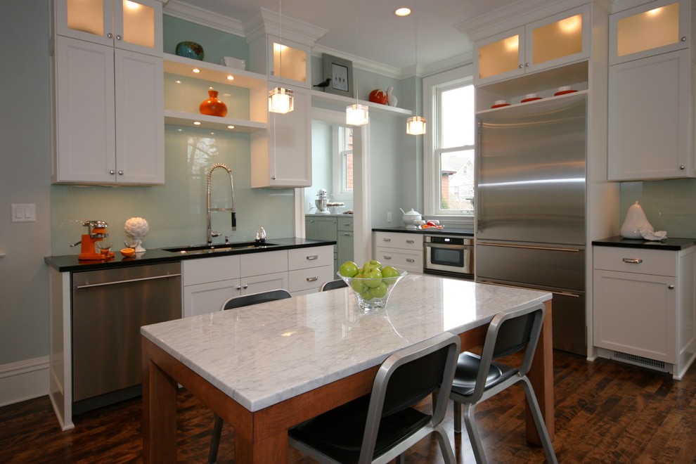This is an example of an eclectic kitchen in Minneapolis.