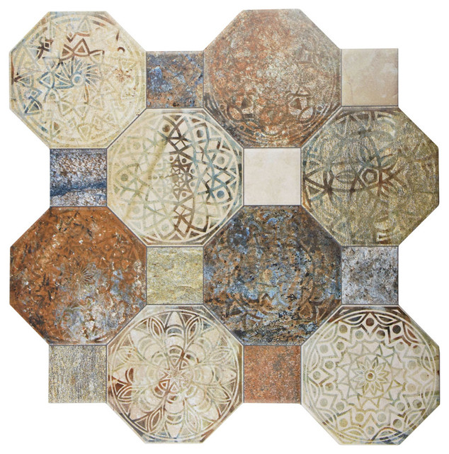 Contemporary Wall Tile 17.75"x17.75" imagina decor ceramic floor and wall tiles, set of Contemporary Wall Tile 17.75"x17.75" imagina decor ceramic floor and wall tiles, set of