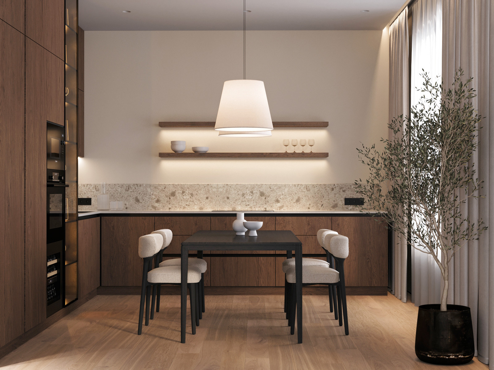 ЖК «Grand View» - квартира площадью 111,8 м2 в стиле уютный минимализм