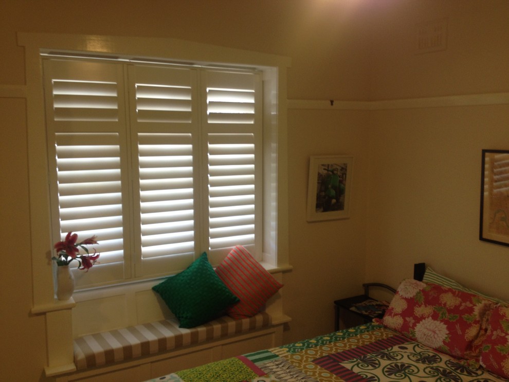 Plantation Shutters Contemporary Bedroom Melbourne by