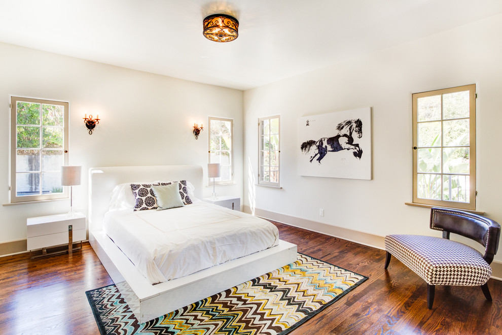 Design ideas for a mediterranean bedroom in Los Angeles.
