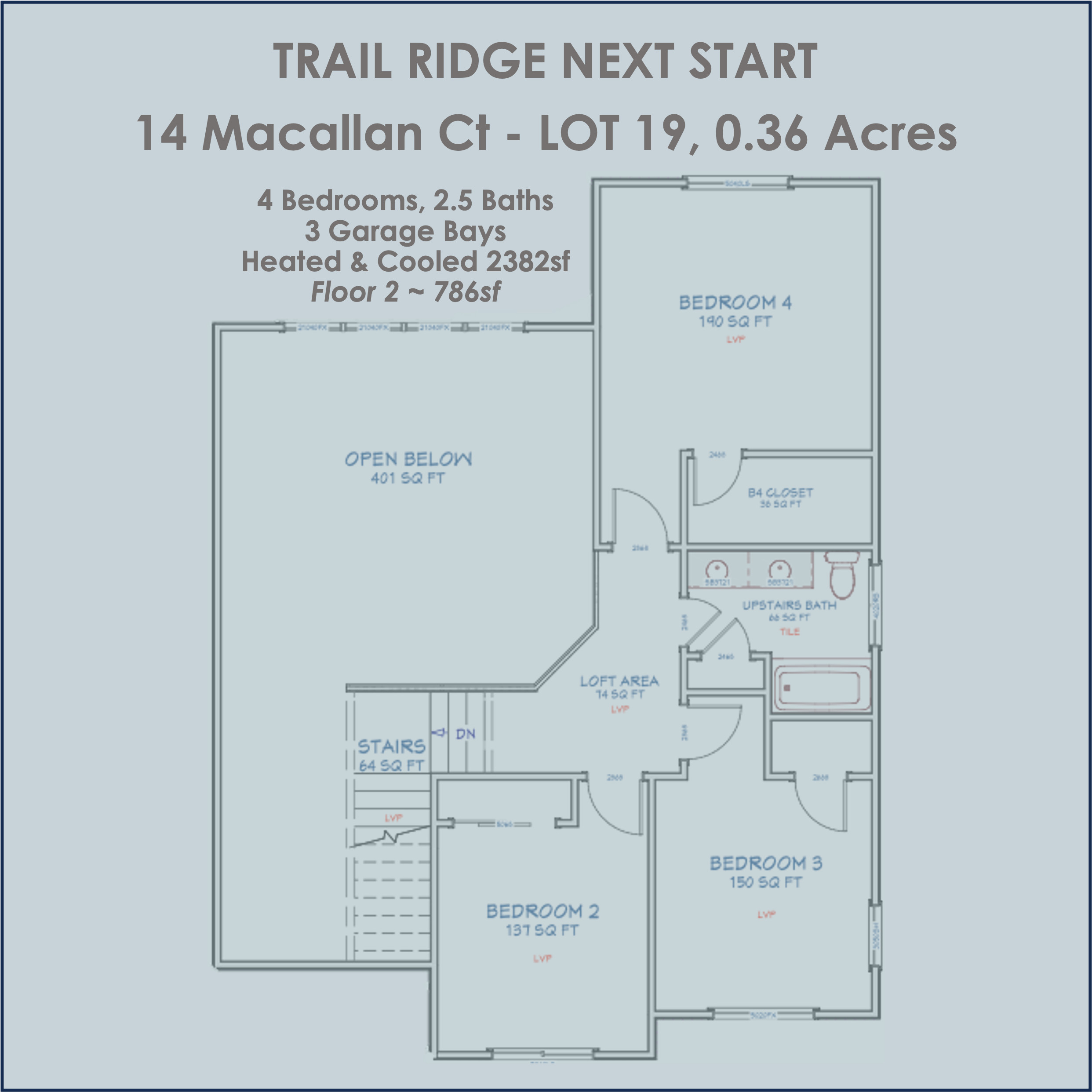 TRAIL RIDGE SUBDIVISION - 38 LOTS