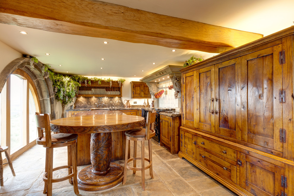 Photo of a rustic kitchen in Cheshire.