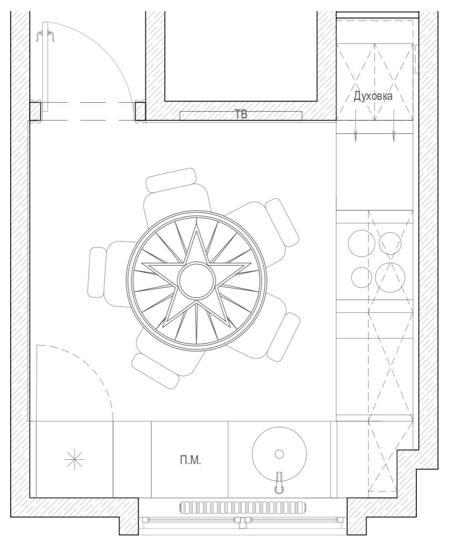 Проект недели: Кухня в высотке на Котельнической набережной | Houzz Россия