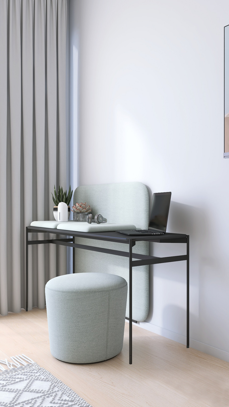 Нежная спальня в скандинавском стиле