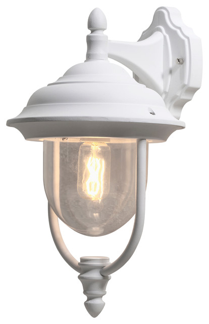 Parma Outdoor Down Wall Light, Matte White