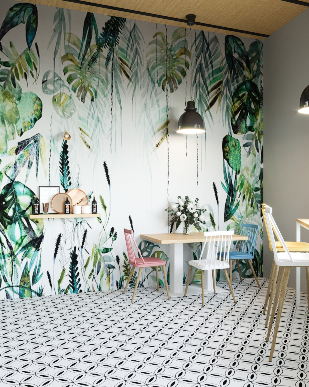 Кофейня Плюшки-Подружки в помещении нестандартной формы