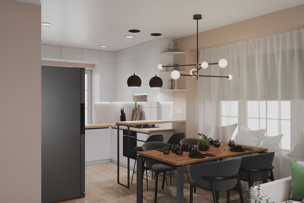 Кухня-гостиная-прихожая