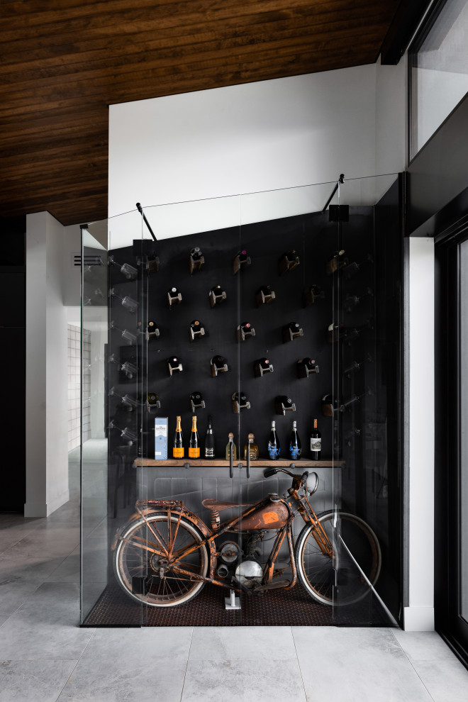 Inspiration for an industrial wine cellar remodel in Phoenix