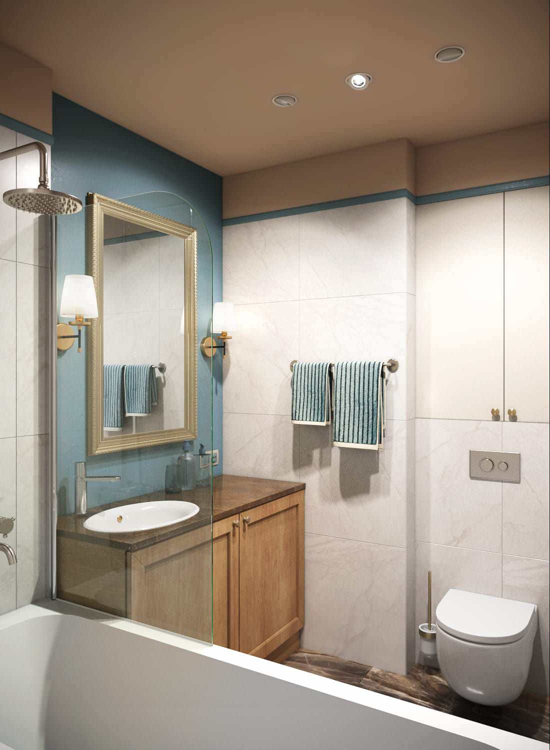 Квартира в голубых оттенках