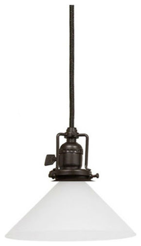 Union Square Oil Rubbed Bronze Pendant w/10-Inch Frosted Glass Shade