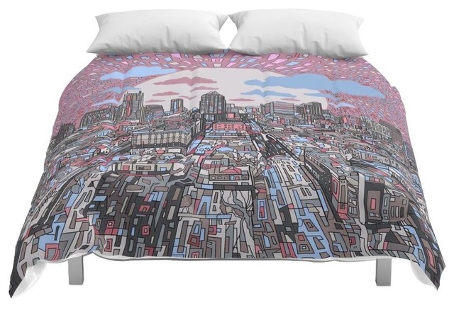 Society6 Austin Texas City Skyline Comforter Contemporary