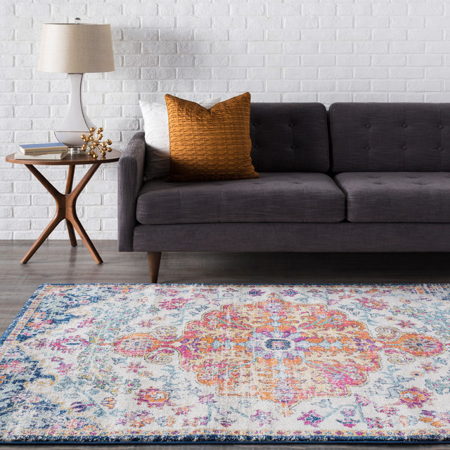Harput Traditional Saffron Light Gray Area Rug Contemporary Harput Traditional Saffron Light Gray Area Rug