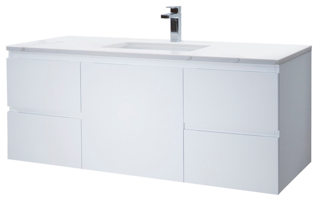 Vanity Adams 49 With Quartz Stone Contemporary Bathroom