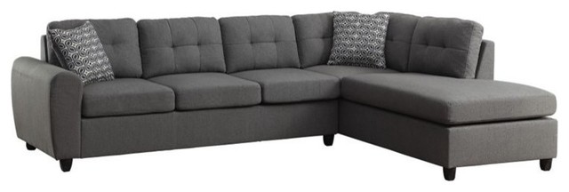 Bowery Hill Contemporary Right Facing Sectional in Gray