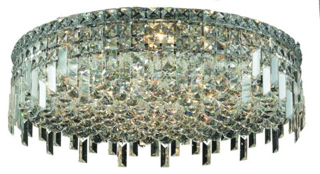 Chantal Flush Mount D24 H5.5 Lt:9 Chrome Finish