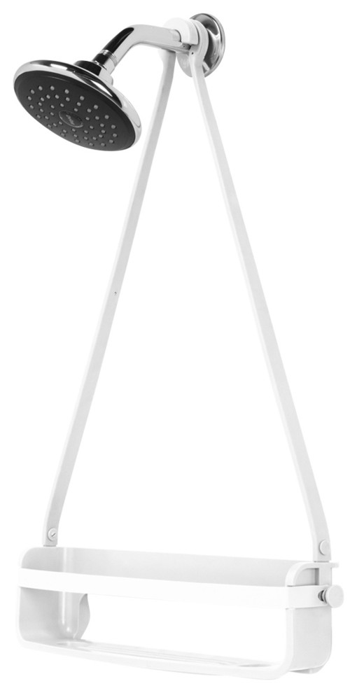 Umbra 023475 Flex 24 Inch Tall Polypropylene Shower Caddy with Single