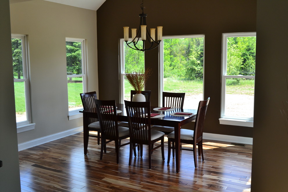Photo of a contemporary dining room in Cleveland.