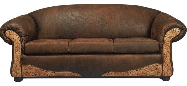 Leather Sofa Southwestern Sofas, Santa Fe Leather