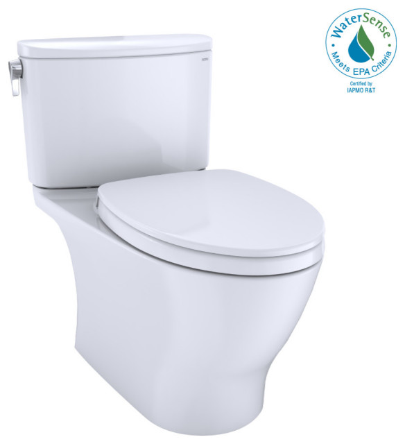 Toto Nexus 2P Elong 1.28GPF Toilet With CEFIONTECT and SS124 Seat Colonial White