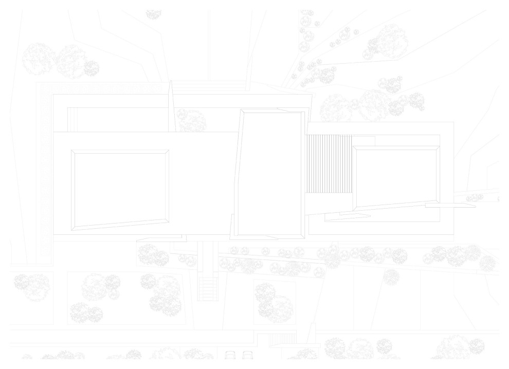 Дом парящий над  рельефом 2700 м2