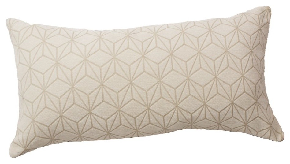 Spider Cream 14X26 Feather Filled Decorative Throw Pillow Cushion, 14