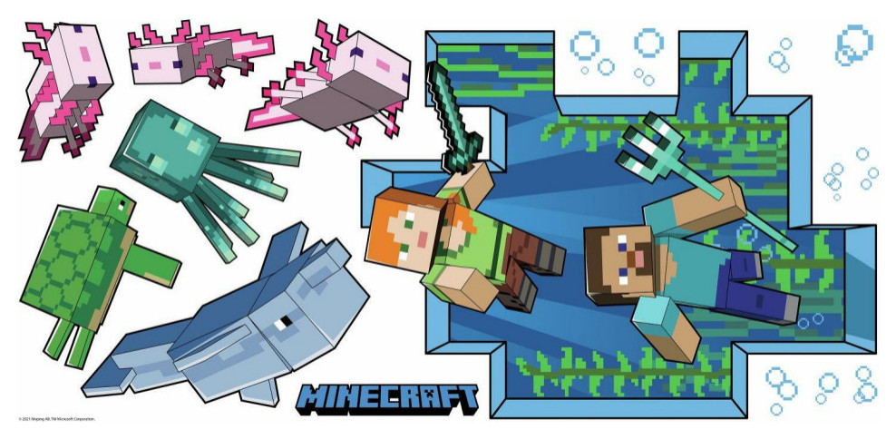 Minecraft Peel and Stick Giant Wall Decal
