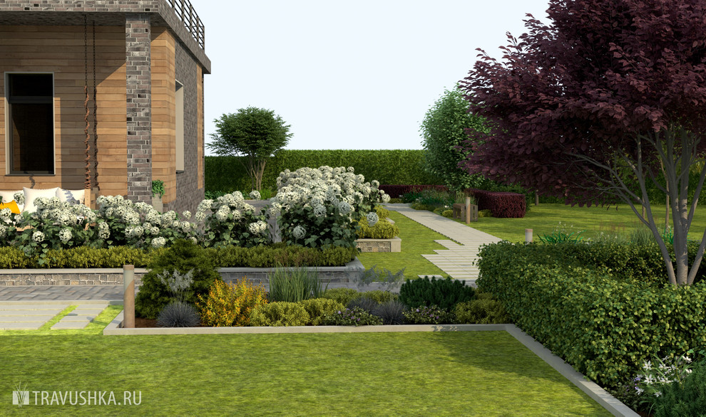 Дизайн-проект участка 20 соток, в 3D