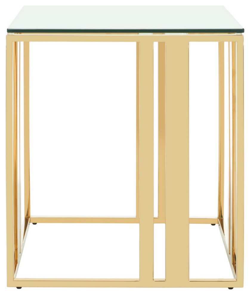 Safavieh Kerrianne Metal Accent Table Gold Contemporary Side Tables And End Tables by
