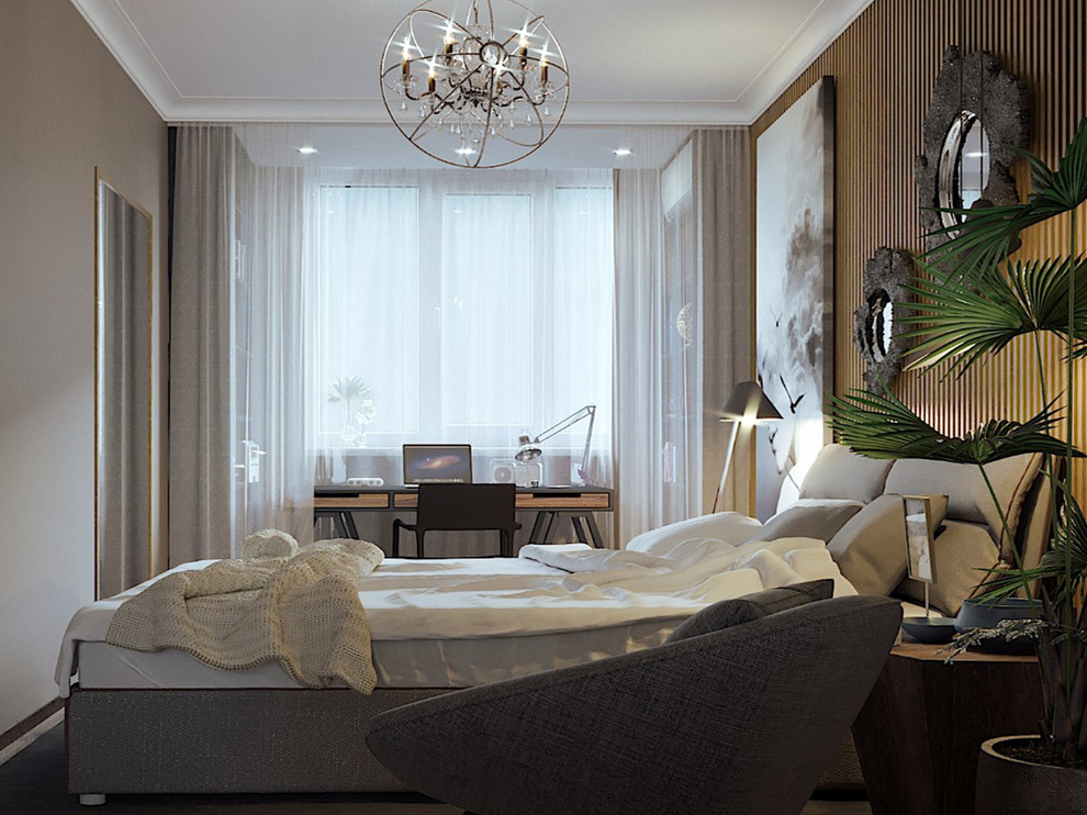 Современный интерьер с элементами индустриального стиля