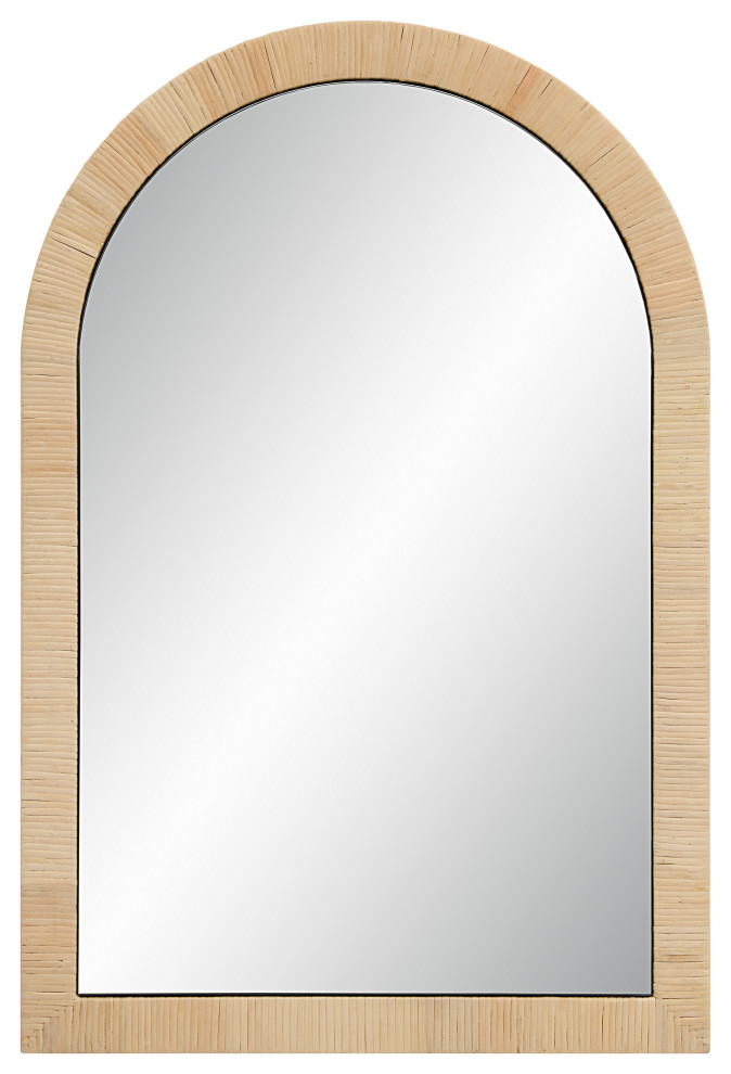 Tally 36" Tall Arch Rectangular Mirror, Natural