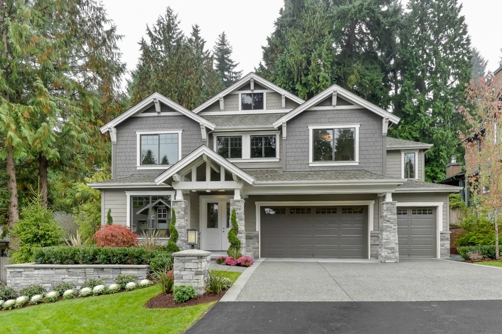 Inspiration for a transitional exterior home remodel in Seattle