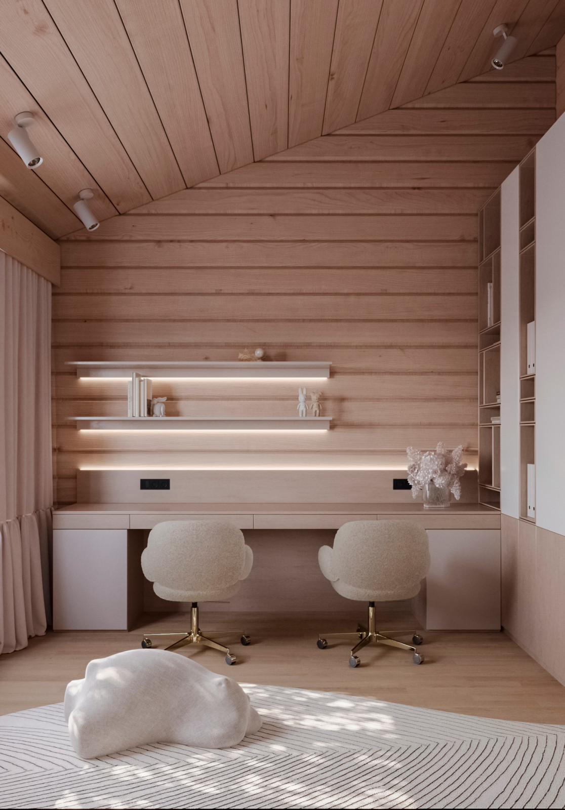 Проект Детской комнаты в деревянном доме