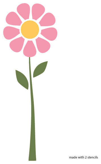 Daisy Flower Stencil For Painting Contemporary Wall Stencils Daisy Flower Stencil For Painting