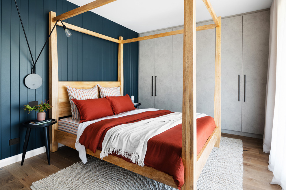 Design ideas for a scandinavian bedroom in Melbourne.