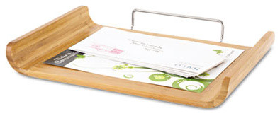 Desk Tray, Single Tier, Bamboo, Letter, Natural