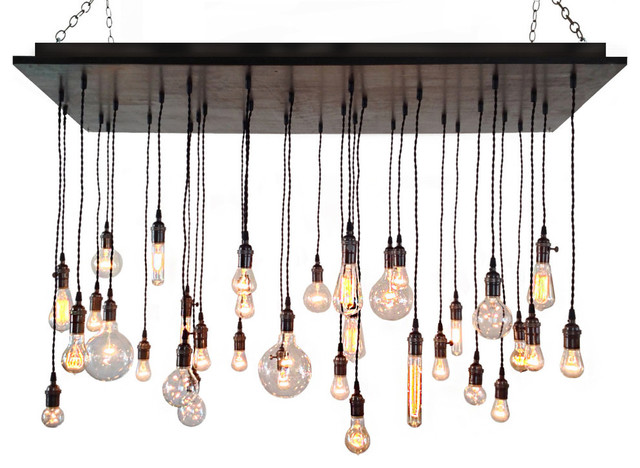 industrial chandelier edison 5 bulb