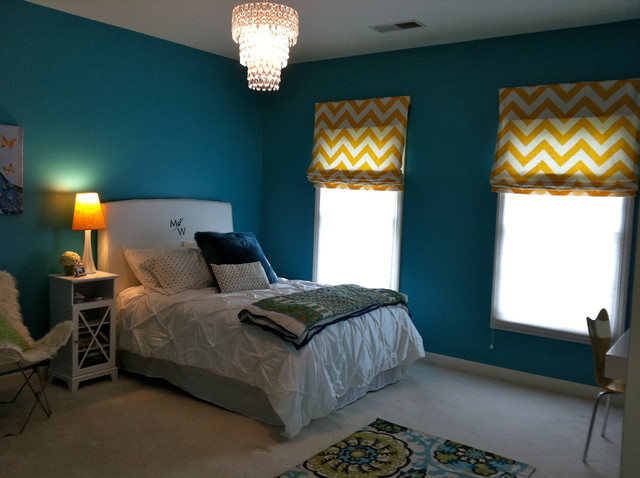 Peacock Blue Teen Room Contemporary Bedroom Dc Metro