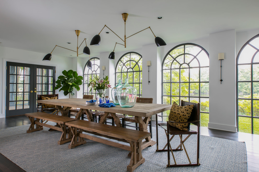 Transitional dining room photo in Miami