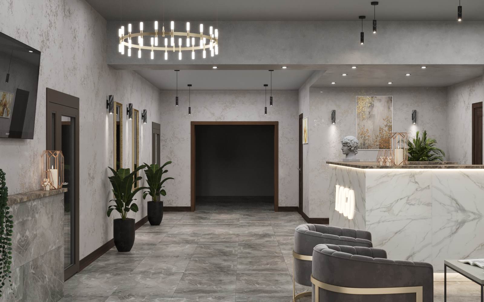 Холл гостиничного комплекса