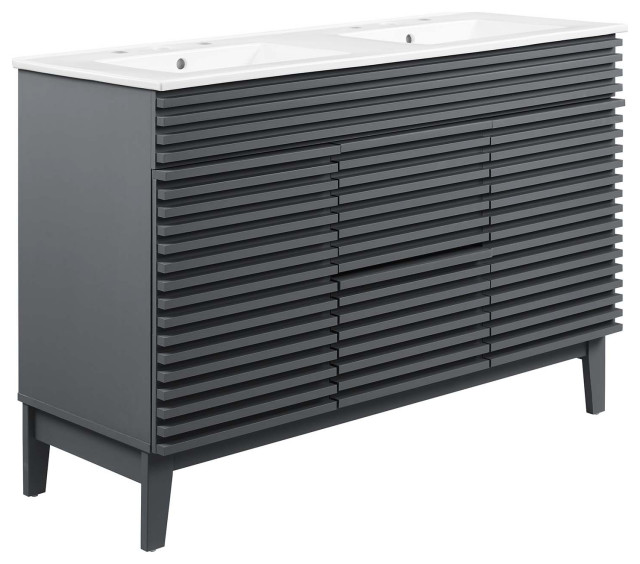 Render 48" Double Sink Bathroom Vanity Transitional Bathroom