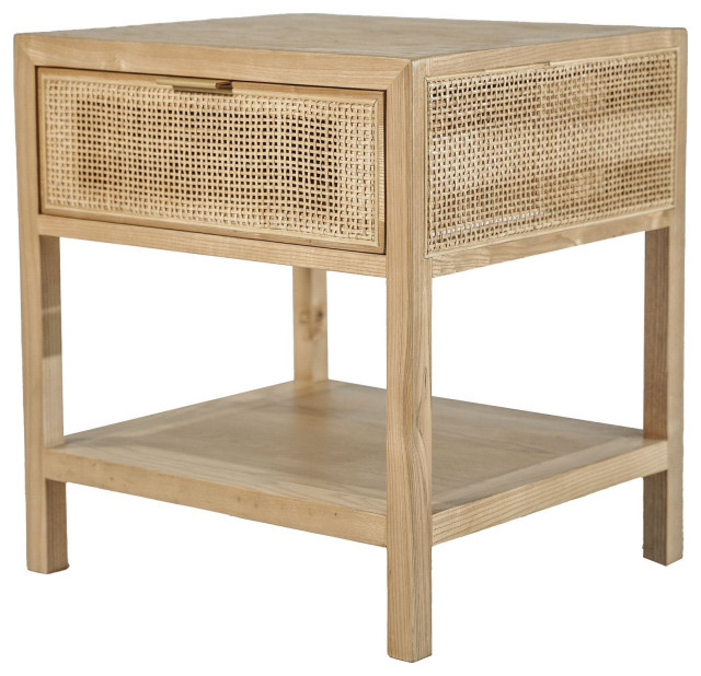 Rattan Side Table, Brown - Side Tables And End Tables - by LH Imports ...