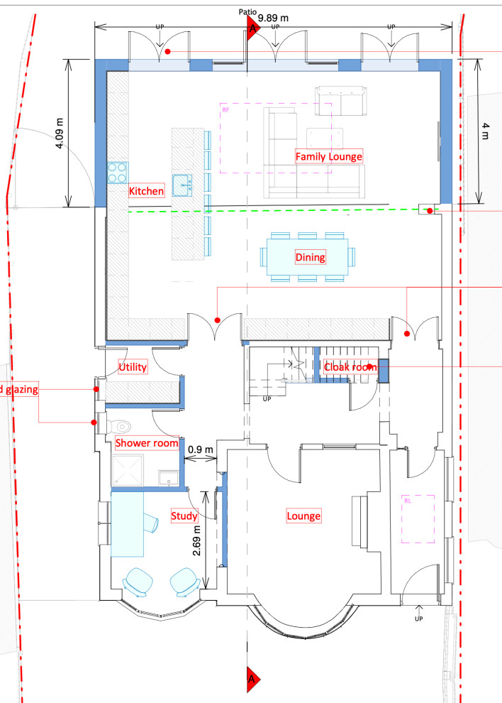 Open Plan Space - Dining Table location | Houzz UK