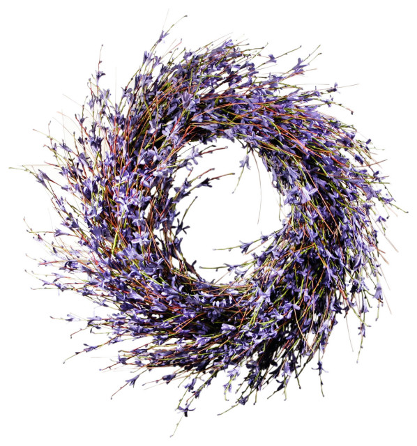 Faux Dried Lavender Floral Door Wreath
